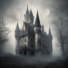 Muted Tones Granular Synthesis Art for a Twisted Fairytale Castle