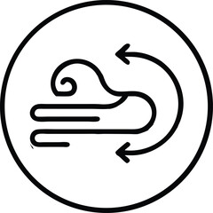 Wind Flow with Circular Arrows Icon
