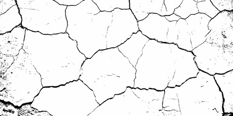 Dust or old grunge concrete building damaged grunge wall black and white texture effect white background.