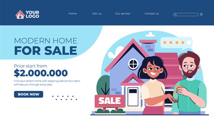 Flat Real Estate Properties Landing Page