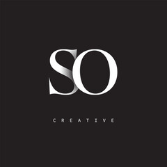 SO Monogram Logo – Minimal Elegant Letter mark for Luxury, Fashion & Creative Brands