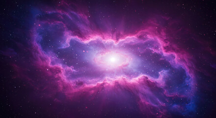 Cosmic Nebula Vibrant Purple Galaxy Starry Night Space Background