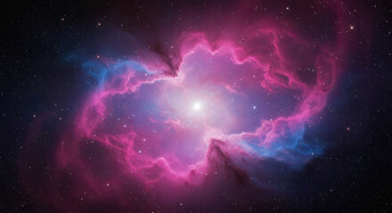 Cosmic Nebula Stellar Birth Celestial Space Background Pink Blue Star