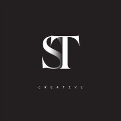 ST Monogram Logo – Minimal Elegant Letter mark for Luxury, Fashion & Creative Brands