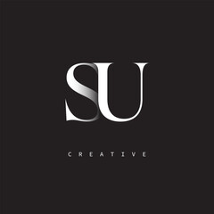 SU Monogram Logo – Minimal Elegant Letter mark for Luxury, Fashion & Creative Brands