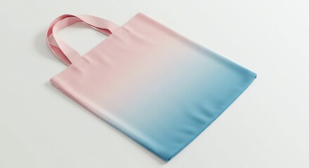 Ombre Tote Bag on White Backdrop