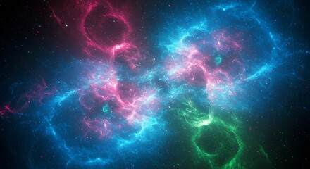 Colorful Nebula in Deep Space