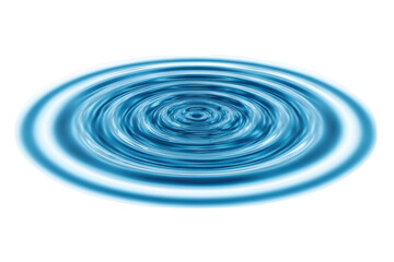 Water ripple concentric isolated on transparent PNG background