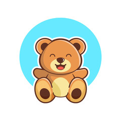 happy cartoon cute bear illustration