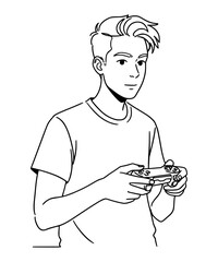 Gamer with controller