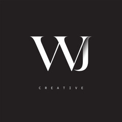 WJ  Monogram Logo – Minimal Elegant Letter mark for Luxury, Fashion & Creative Brands