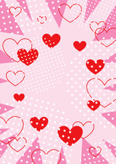 かわいいハート模様の背景