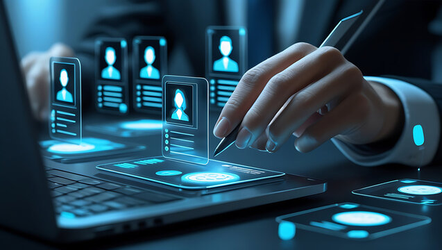 Digital human resource management system interface