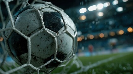 Soccer ball approaches net as goalkeeper prepares for save in sharp focus