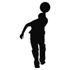 Silhouette of Bowling Player. Vector Illustration.