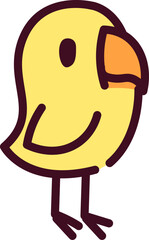 Chirpy Bird Hand Drawn