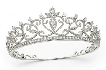 Fototapeta premium Tiara Jewellery isolated on white background