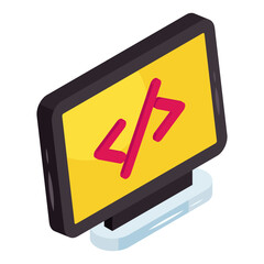 Unique design icon of system coding