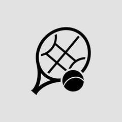 tennis racket and ball vector illustrations