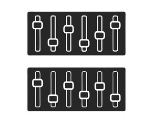 sliders icon vector silhouette illustration isolated on white background