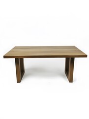 Fototapeta premium Modern Wooden Coffee Table: Handcrafted Elegance in Interior Design for a Cozy Living Room