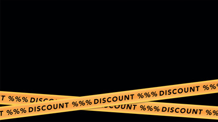 Sale Banner Ribbon. Yellow Vector Discount Offer. Promotion Frame with Sale Text Graphic. Special Promo Advertising Voucher Background. Christmas Sale Labels. Black Friday Shopping Clearance Template.
