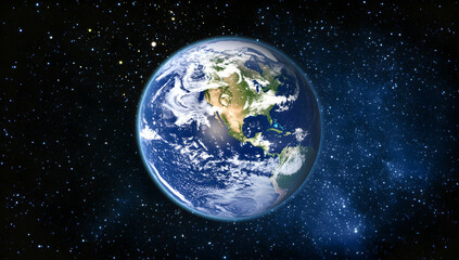 Naklejka premium Earth from Space North America Visible