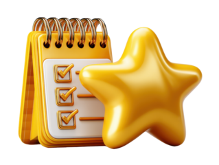 golden star on white background