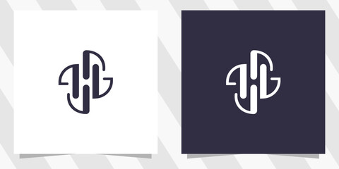 letter h logo design vector