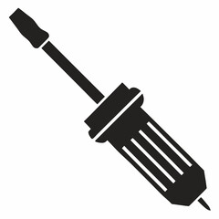 screwdriver icon vector silhouette illustration isolated on white background