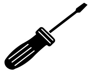 screwdriver icon vector silhouette illustration isolated on white background