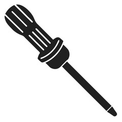 screwdriver icon vector silhouette illustration isolated on white background