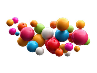 colorful balloons on white background