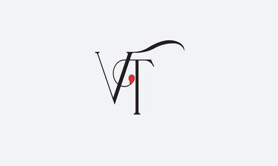 VT, TV, T, V Abstract Letters Logo Monogram	