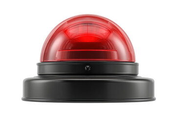 Alert siren with red dome isolated on transparent PNG background