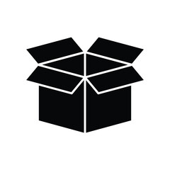 open box vector icon packing sign