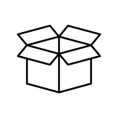 open box vector icon packing sign