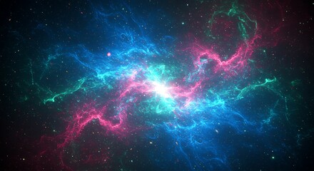 Colorful Nebula Star Cloud in Deep Space