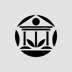 bank icon on white background