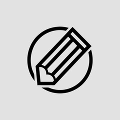 vector illustration of a pencil logo icon