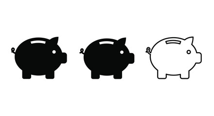 Piggy Bank icon, Piggy Bank sign vector for web site Computer and mobile app