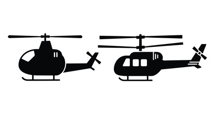 Helicopter icon vector for web site Computer and mobile app