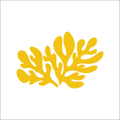 Obraz premium seaweed,yellow,ocean high resolution vector marine plant for beach branding summer collections graphics for digital promotion and social media coastal vibe themes