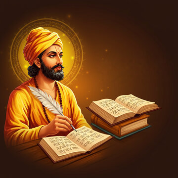Guru Gobind Singh Ji Writing Poetry