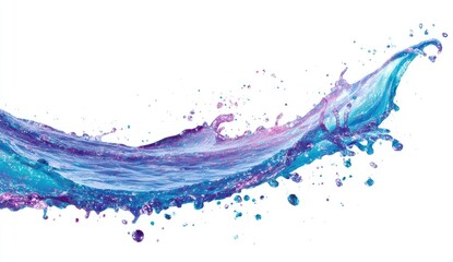 Colorful water splash