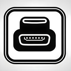 Fototapeta premium hdmi cable plug port icon