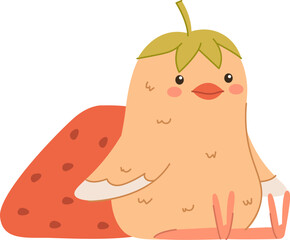 Bird with Strawberry