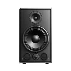 Fototapeta premium Black Studio Monitor Loudspeaker Audio System Music Equipment Sound on transparent background