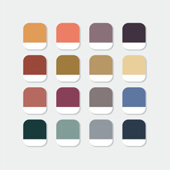 Color Palette with Pastel and Earth Tone Hues