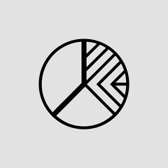 vector illustration of a pie chart